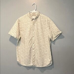 Denim & Flower Cream Patterned Short Sleeve Shirt